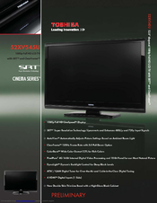 Toshiba Regza 52XV545U Specifications