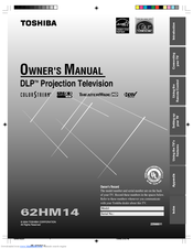 Toshiba 62HM14 Owner's Manual