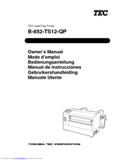 TEC B-852-TS12-QP Owner's Manual
