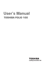 Toshiba FOLIO 100 User Manual