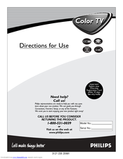 Philips 32PT740H99 Directions For Use Manual