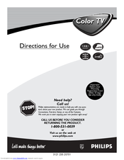 Philips 32PT563S Directions For Use Manual