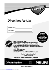 Philips 20PS35S Directions For Use Manual
