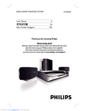 Philips HTS6500 - DivX Ultra Home Theater System User Manual