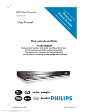 Philips DVDR5500/05B User Manual