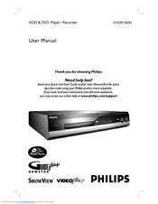 Philips DVDR7260H User Manual