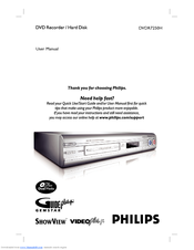 Philips DVDR7250H User Manual