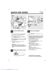 Philips DVDR3320VR Quick Use Manual