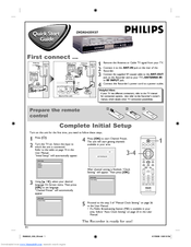Philips DVDR3435V/37B Quick Start Manual