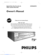 Philips DVDR600VR/37 Owner's Manual