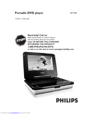 Philips PET708 - DVD Player - 7 User Manual