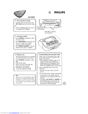 Philips AZ1330D/37X Quick Use Manual