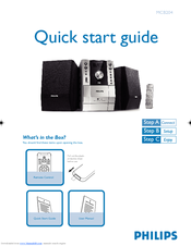 Philips MCB204/05 Quick Start Manual