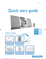 Philips MCB240 Quick Start Manual