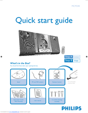Philips MCM240/22 Quick Start Manual