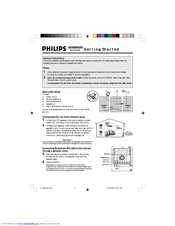 Philips Streamium MC-I200/22 Getting Started