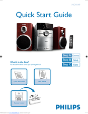 Philips MCM149/98 Quick Start Manual