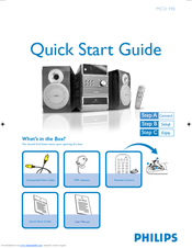 Philips MCD190/55 Quick Start Manual