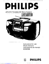 Philips AZ2415/17 Instructions For Use Manual