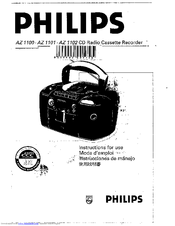 Philips AZ1100 Instructions For Use Manual