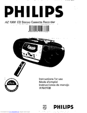 Philips AZ1308/01 Instructions For Use Manual