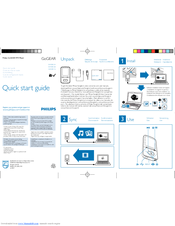 Philips SA4VBE04KF/12 Quick Start Manual