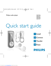 Philips SA4126 - 2 GB Digital Player Quick Start Manual