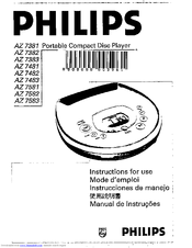 Philips AZ 7581 Instructions For Use Manual