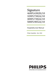 Philips Signature 32HFL7382A User Manual