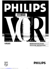 Philips VR305 Operating Instructions Manual