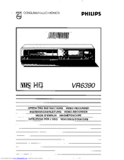 Philips VR6390 Operating Instructions Manual