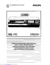 Philips VR6291 Operating Instructions Manual