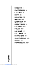 Philips HQ8160/16 User Manual