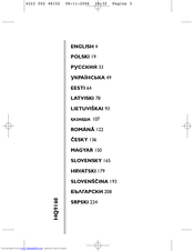 Philips HQ9160 User Manual