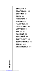 Philips HQ7300/17 User Manual