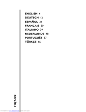 Philips HQ7200/17 User Manual