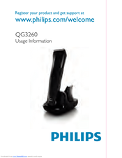 Philips QG3260/41 Usage Information Manual