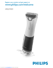 Philips Ladyshave Body Contour HP6319/01 User Manual