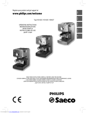 Philips Saeco Poemia HD8325/47 Operating Instructions Manual