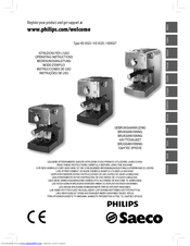Philips Saeco Poemia HD8325/01 Operating Instructions Manual