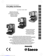 Philips Saeco Poemia HD8325/09 Operating Instructions Manual