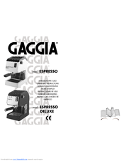 Gaggia ESPRESSO DELUXE Operating Instructions