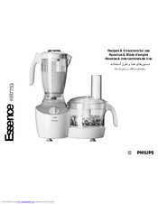 Philips Essence HR7753 Recipes & Directions For Use