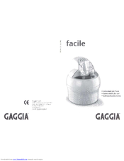 Gaggia facile Instructions For Use Manual