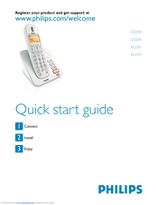 Philips CD250, CD255, SE250, SE255 Quick Start Manual