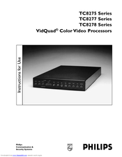 Philips VidQuad Color Video Processors TC8278 Instructions For Use Manual