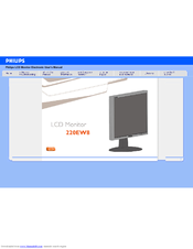 Philips LCD widescreen monitor 220EW8FB User Manual