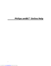 Philips amBX SGC5101BD Online Help Manual