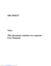 Philips SRC3036/27 User Manuals