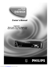 Philips DVD781CH98 Owner's Manual